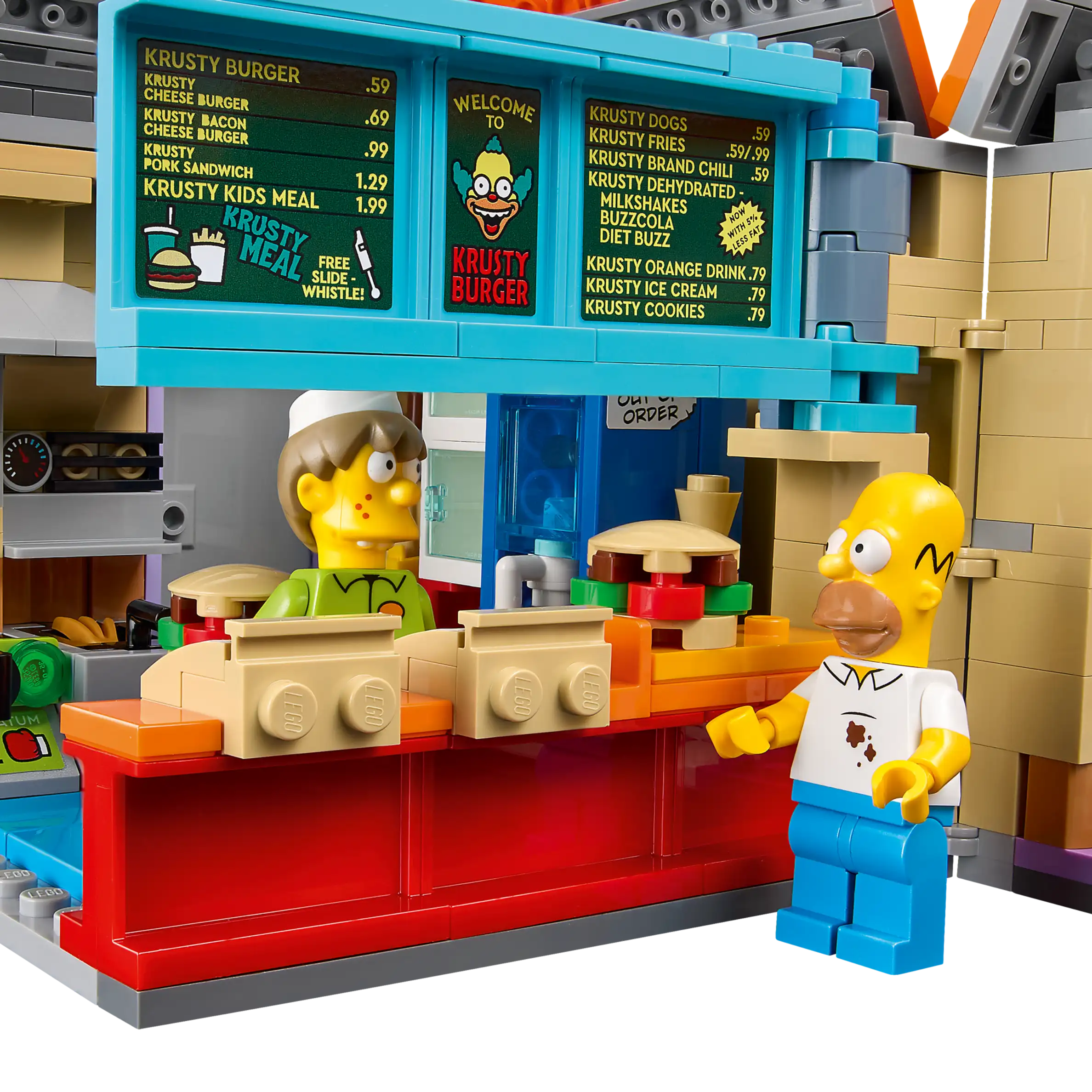 Compatible - Icons - 10352 - The Simpsons - Krusty Burger Restaurant - 1635 Pieces