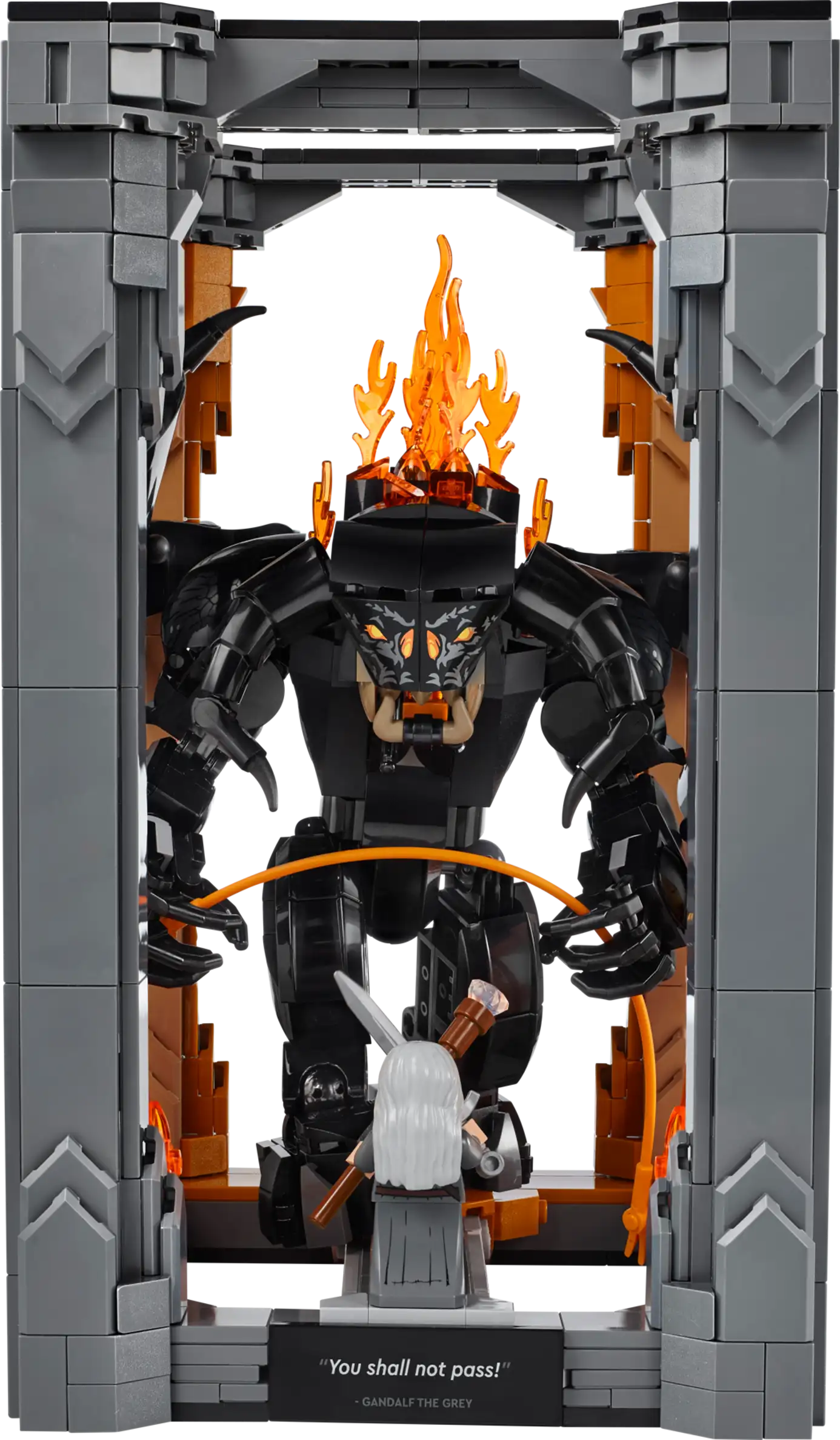 Compatible - Icons - 10367 - The Lord of The Rings - Balrog Book Nook - 1201 Pieces