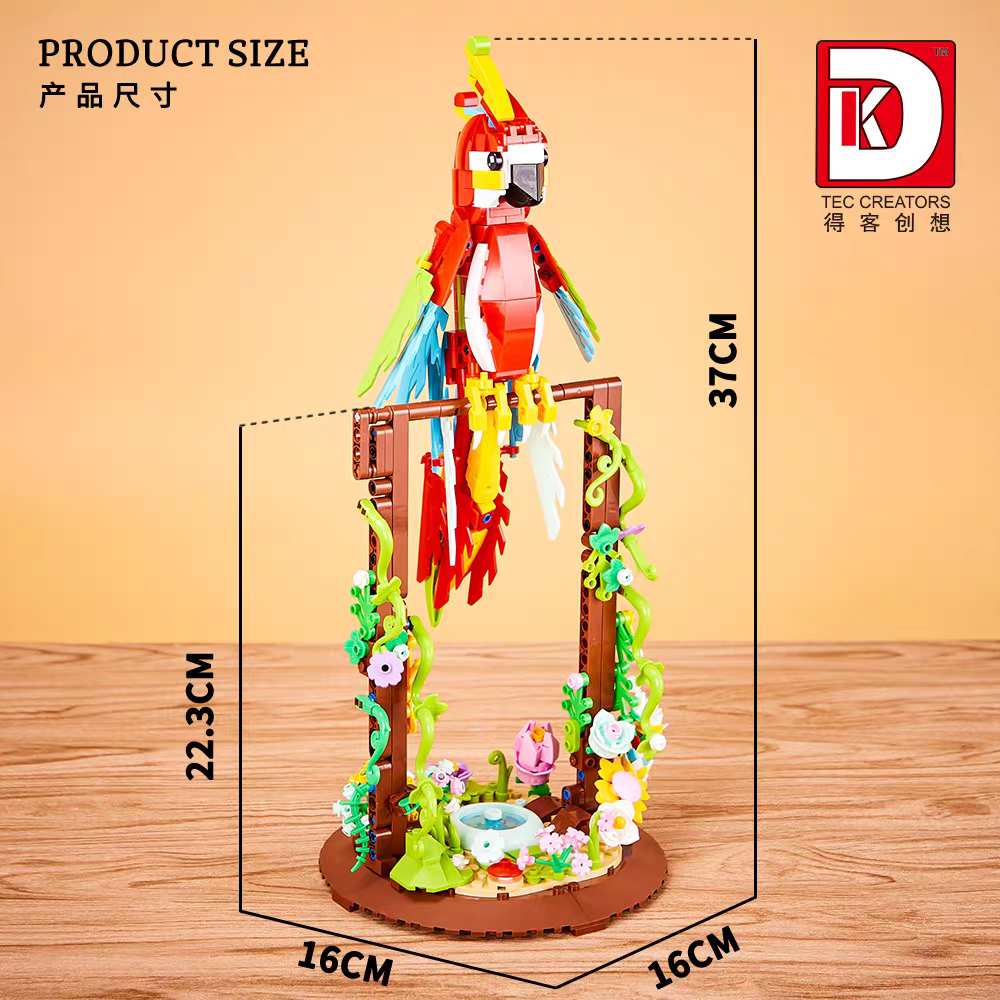 DK - DK6015 - Macaw Parrot And Diorama - 676 Pieces
