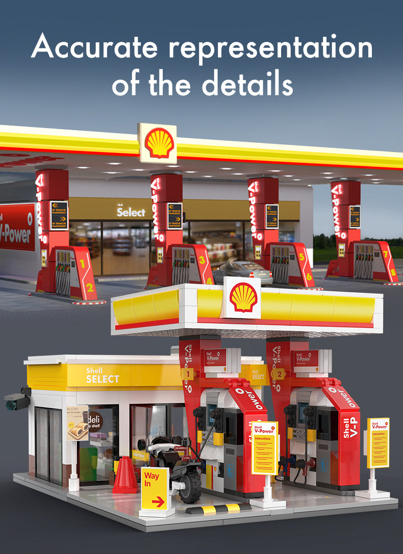 CaDA - C66028 - Shell Retail Station - 305 Pieces (Group Order Discount Not Applicable)