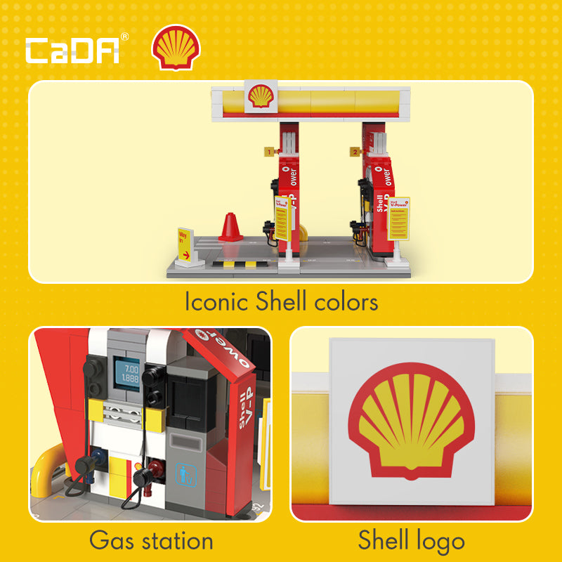 CaDA - C66028 - Shell Retail Station - 305 Pieces (Group Order Discount Not Applicable)