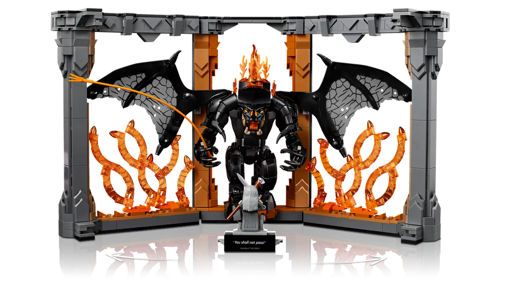 Compatible - Icons - 10367 - The Lord of The Rings - Balrog Book Nook - 1201 Pieces