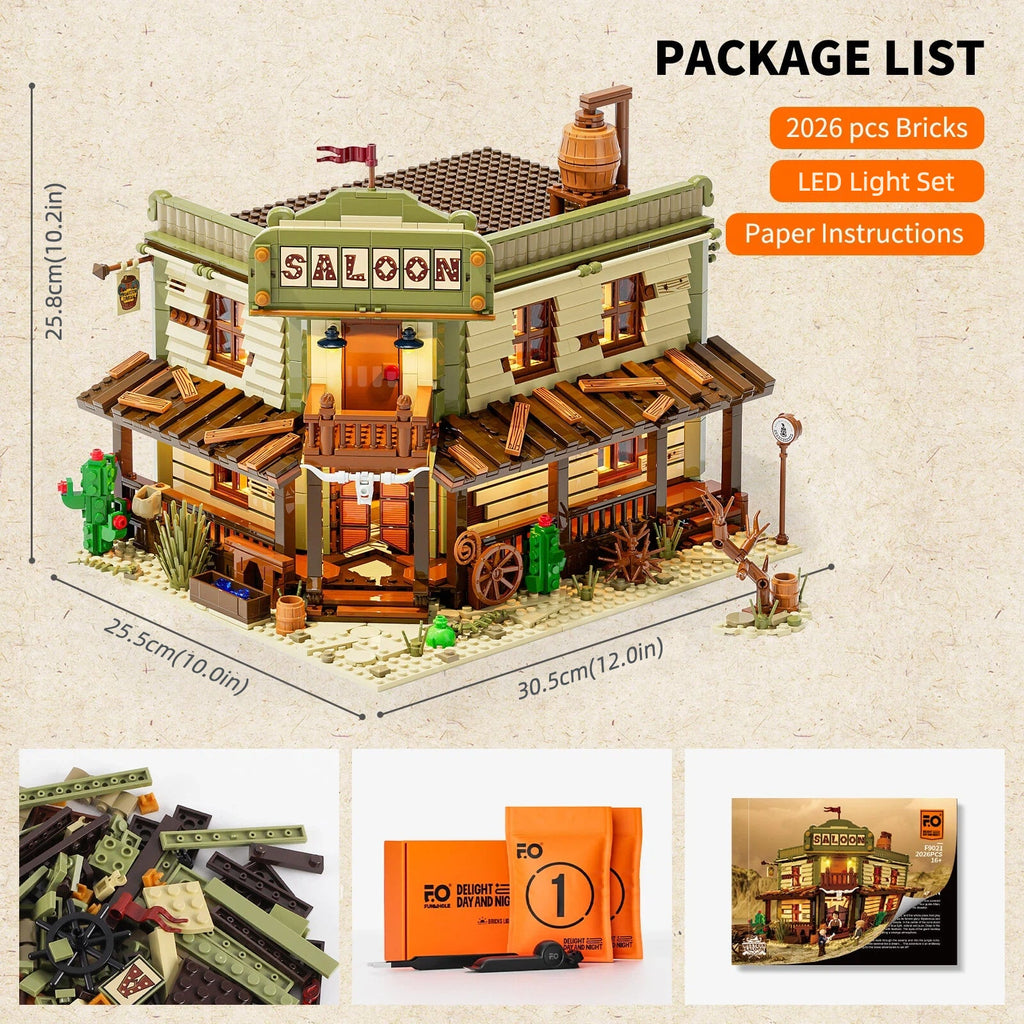 Funwhole/Lumibricks - F9021 - Western Saloon - 2026 Pieces