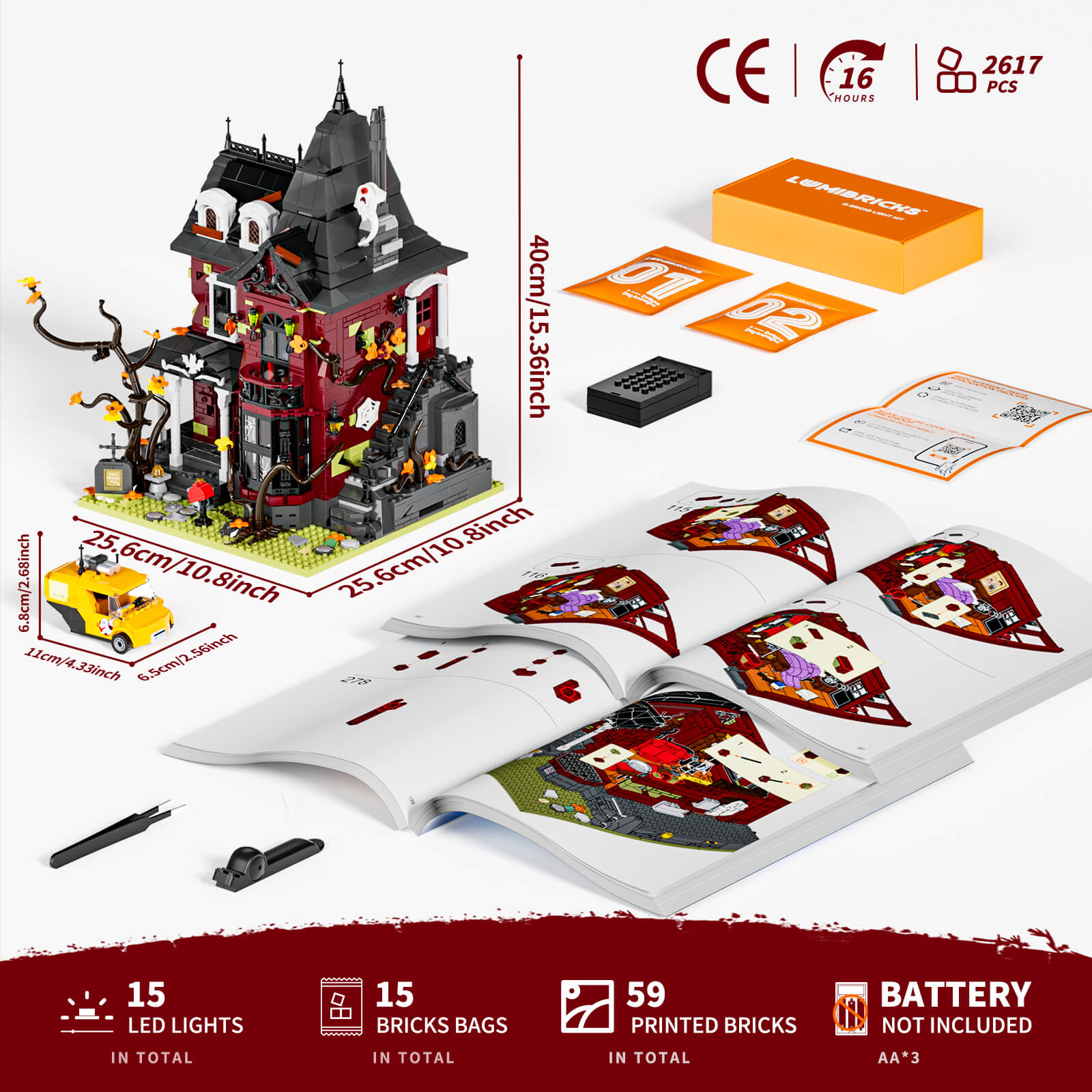 Lumibricks/Funwhole - L9092 - Midnight Haunted Mansion - 2617 Pieces