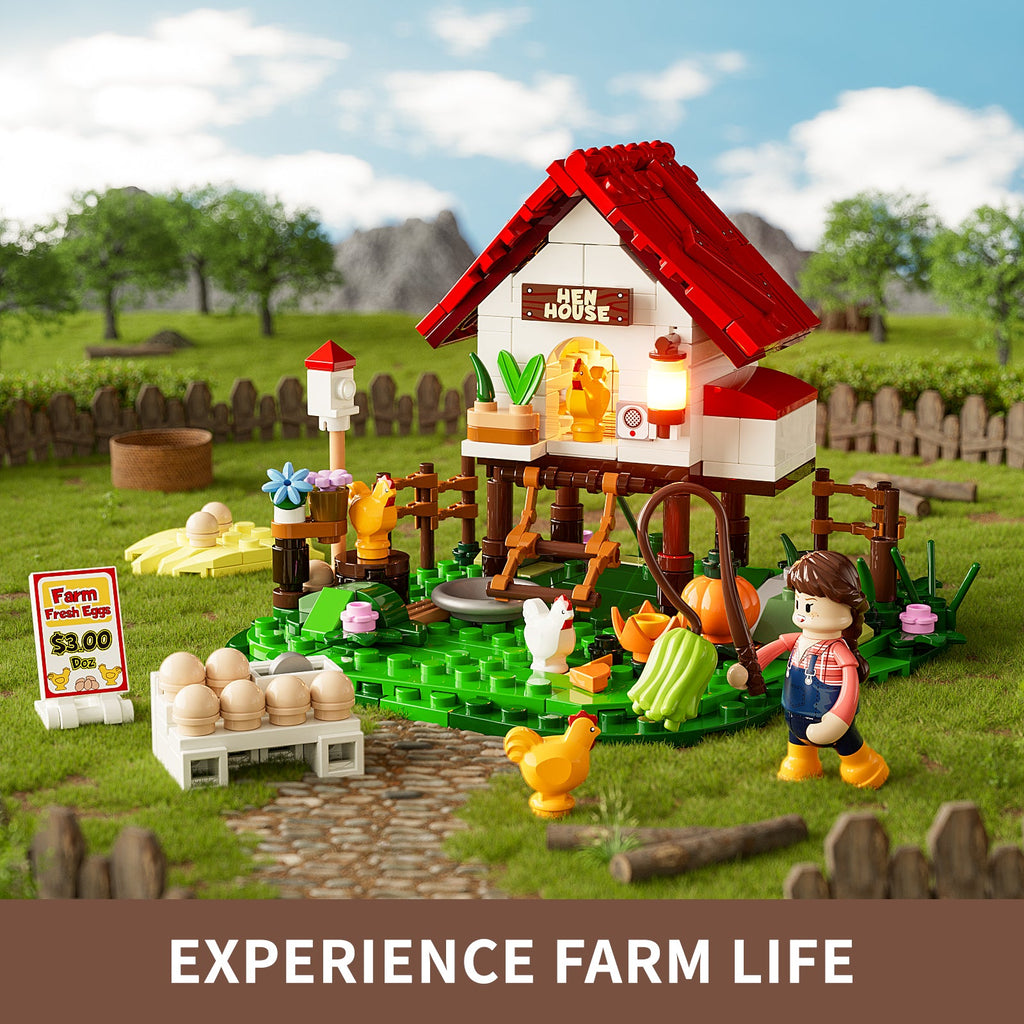Funwhole/Lumibricks - F9034 - Farm Life - The Hen House - 323 Pieces