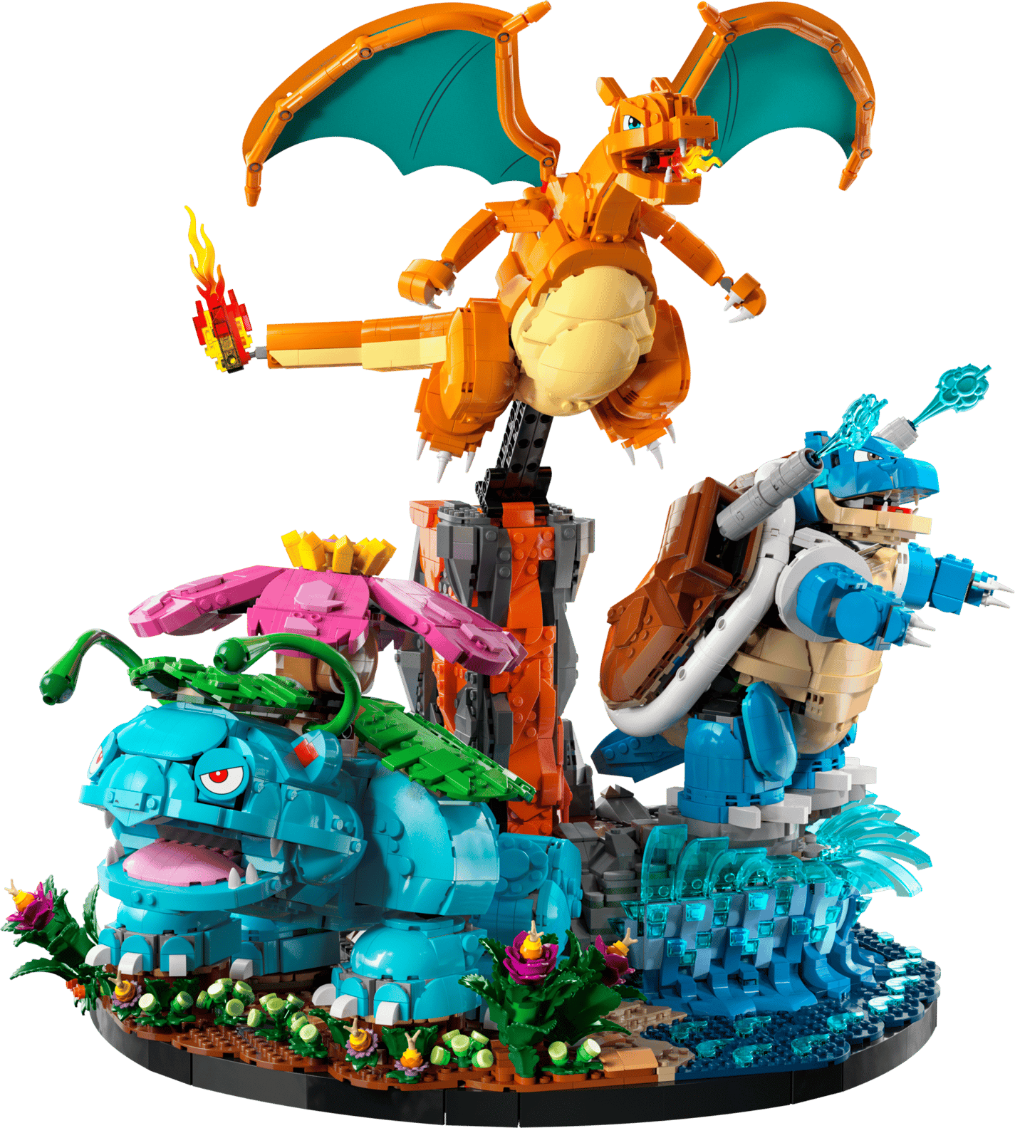 Compatible - 72153 - Pokémon - Venusaur, Charizard and Blastoise - 6838 Pieces (Group Order Discount Not Applicable)
