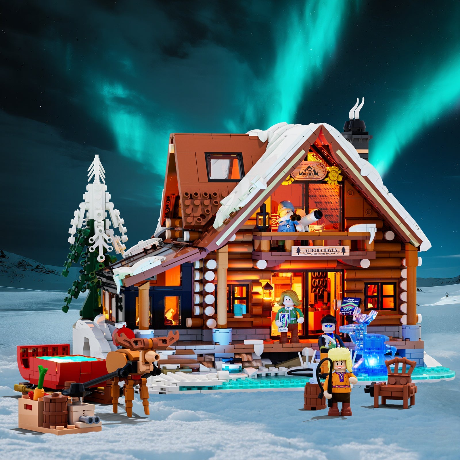 Lumibricks/Funwhole - F9090 - Aurora Cabin - 2425 Pieces