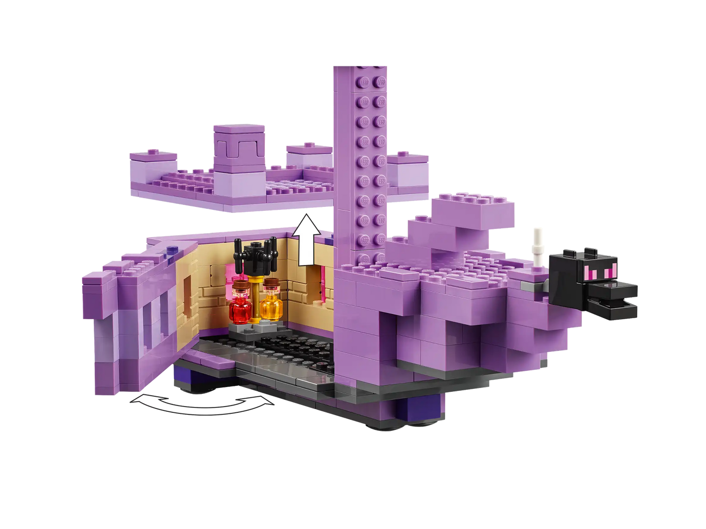 Compatible - 21264 - Minecraft - The Ender Dragon And End Ship - 657 Pieces
