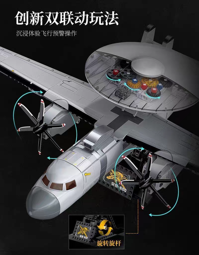 Keeppley - 23039 - J600 - Airborne Early Warning and Control System Aircraft - 1325 Pieces