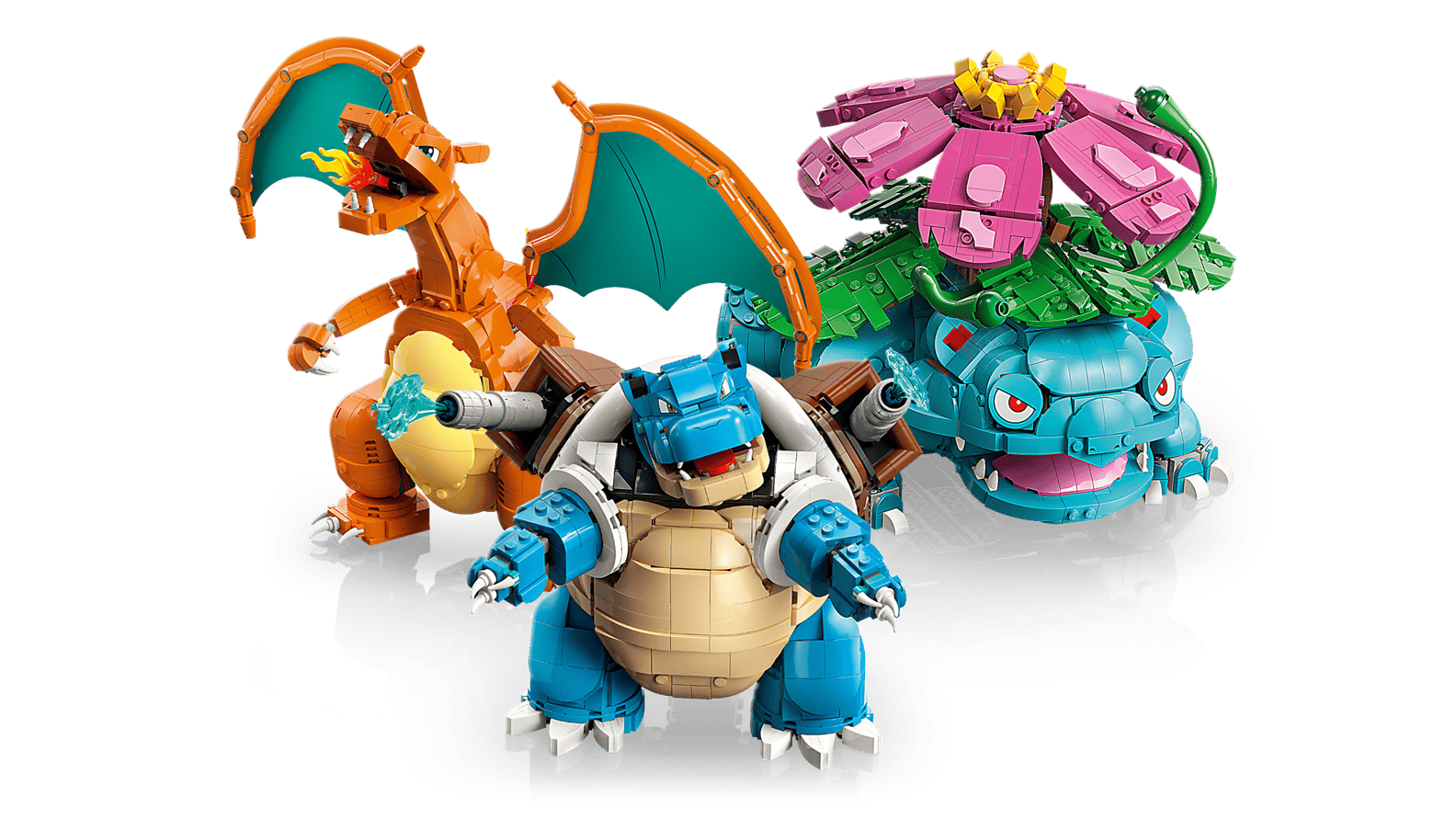 Compatible - 72153 - Pokémon - Venusaur, Charizard and Blastoise - 6838 Pieces (Group Order Discount Not Applicable)