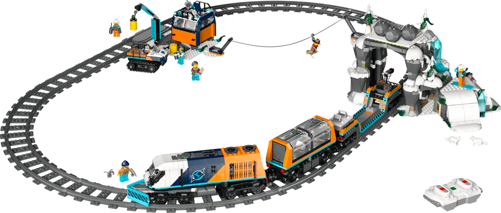 Compatible - City - 60470 - Explorer's Arctic Polar Express Train - 1517 Pieces (Contains Battery)