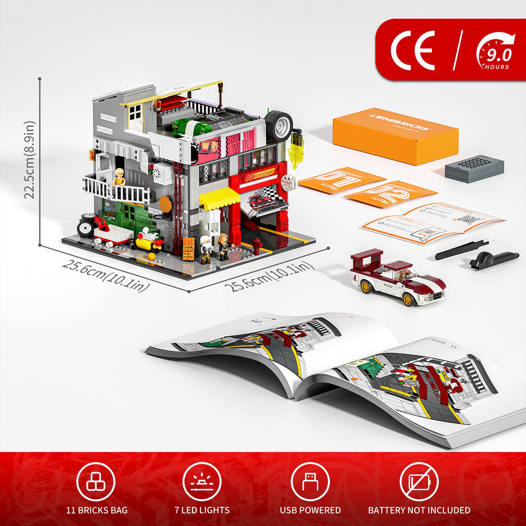 Funwhole/Lumibricks - L9088 - Street Mod Garage - 1935 Pieces