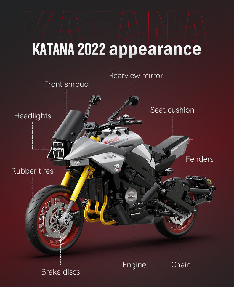 CaDA - C59021 - Suzuki Katana Motorcycle - 1104 Pieces (Group Order Discount Not Applicable)