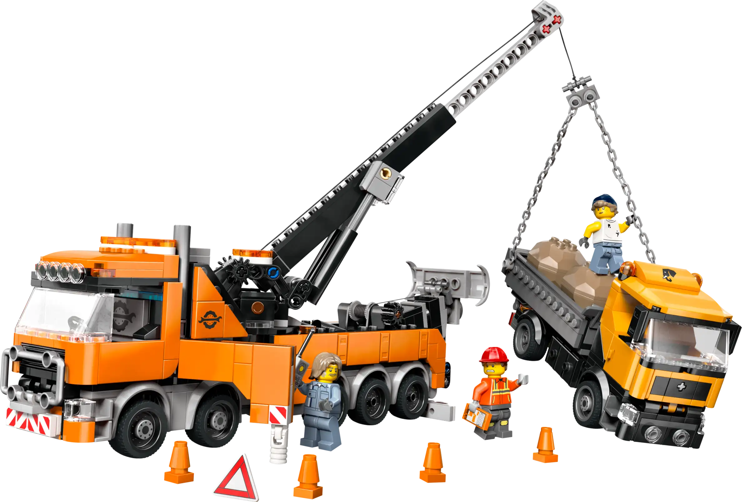 Compatible - City - 60467 - Heavy Duty Recovery Tow Truck with Crane - 793 Pieces