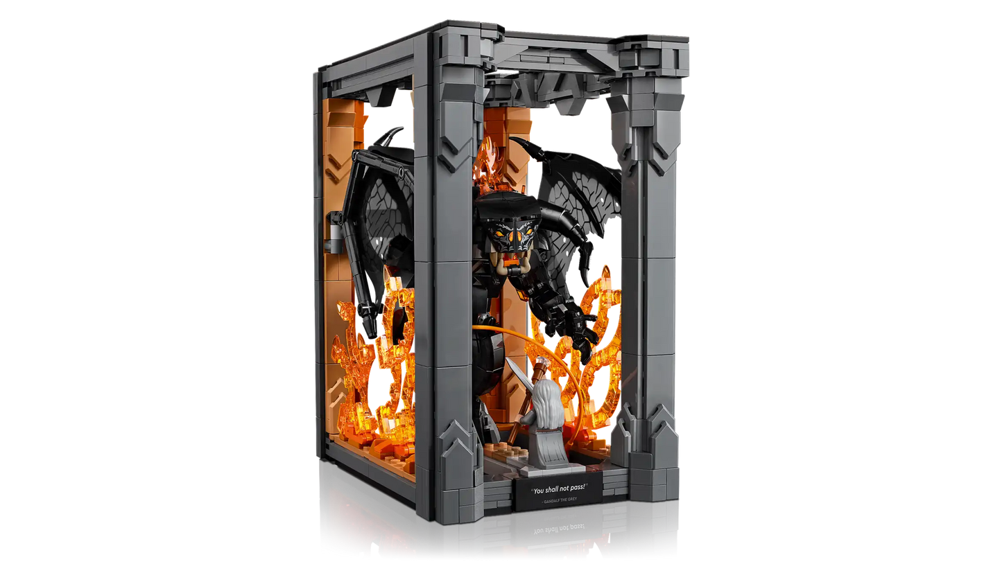 Compatible - 10367 - The Lord of The Rings - Balrog Book Nook - 1201 Pieces