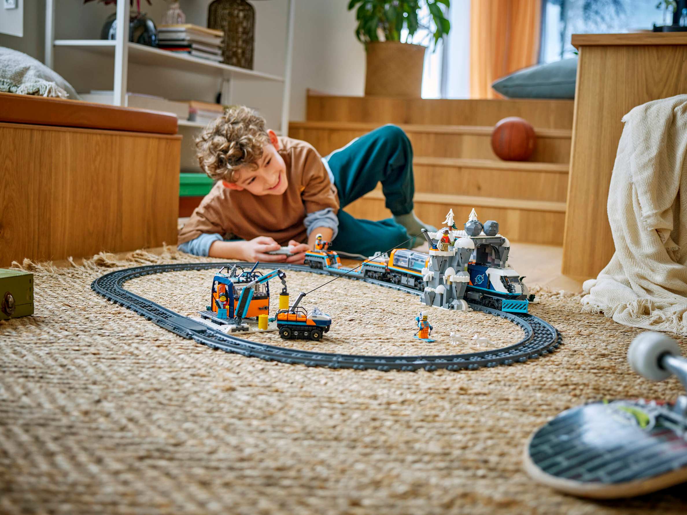 Compatible - City - 60470 - Explorer's Arctic Polar Express Train - 1517 Pieces (Contains Battery)