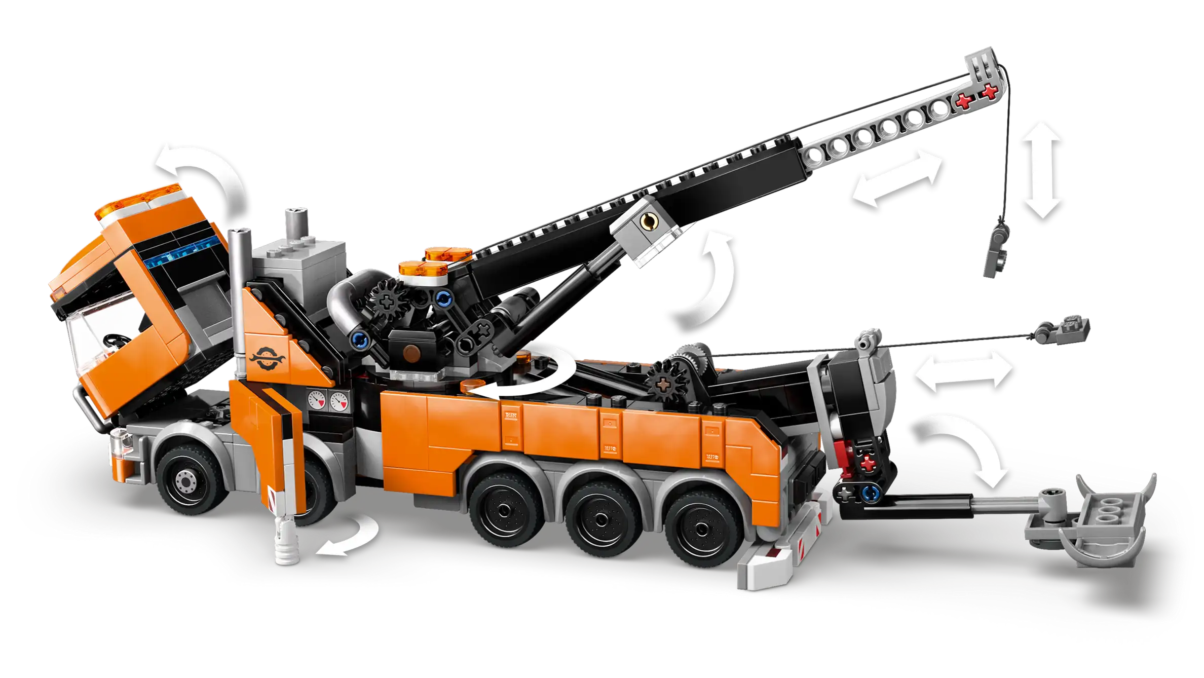 Compatible - City - 60467 - Heavy Duty Recovery Tow Truck with Crane - 793 Pieces