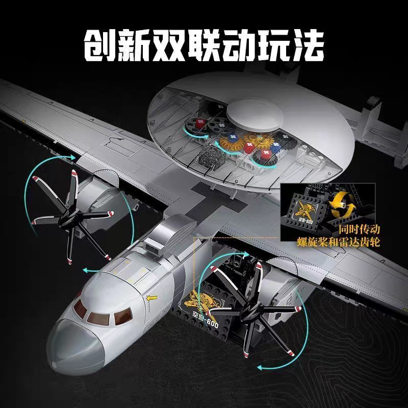 Keeppley - 23039 - J600 - Airborne Early Warning and Control System Aircraft - 1325 Pieces