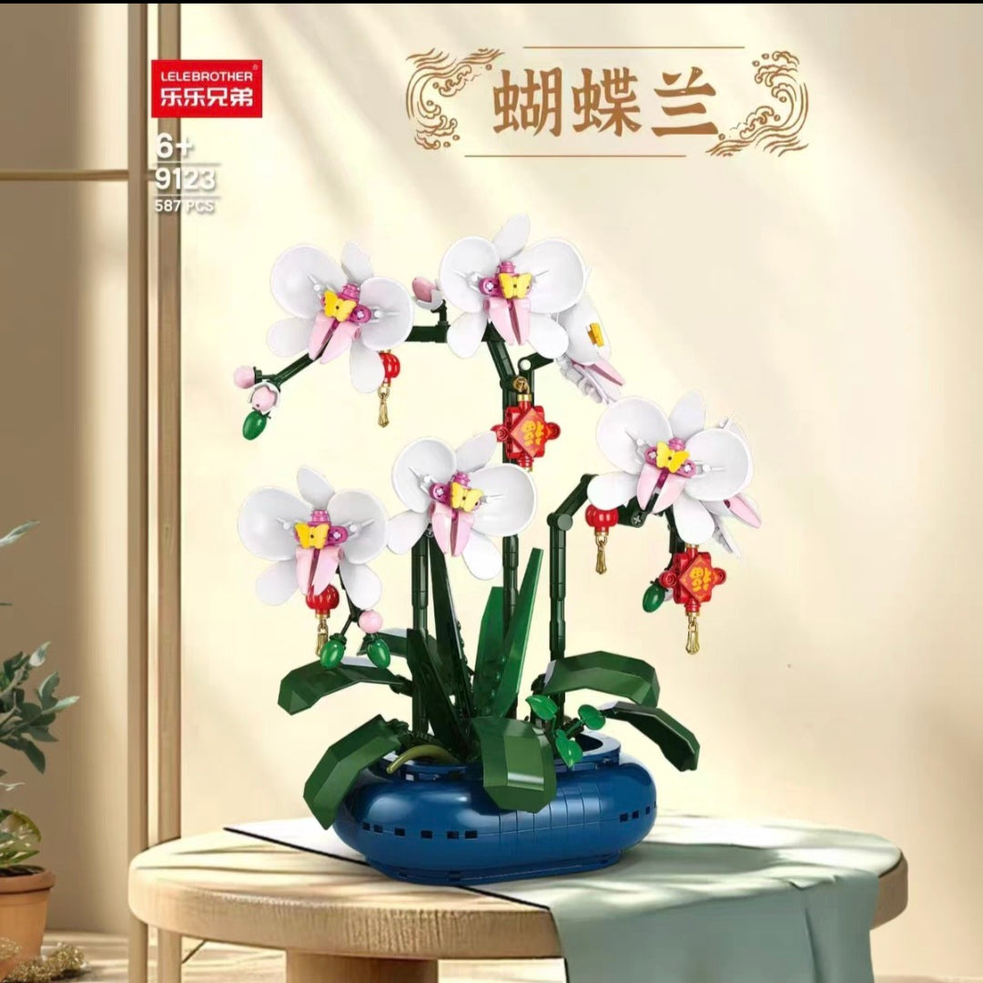 Lele - Orchids - Comes With Buildable Base - 587 Pieces
