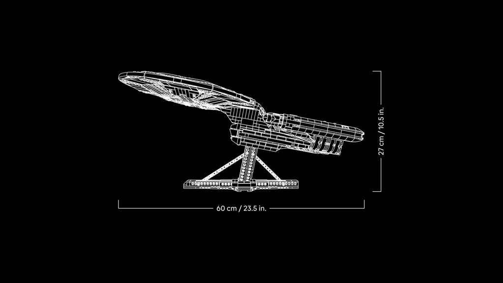 Compatible - Icons - 10356 - Star Trek USS Enterprise NCC-1701-DT - 3600 Pieces
