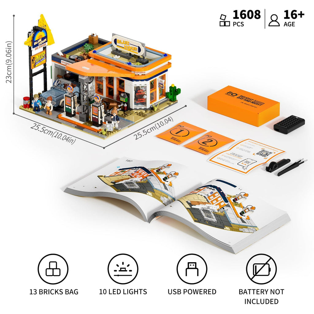 Lumibricks/Funwhole - F9065 - Gas Station - 1608 Pieces