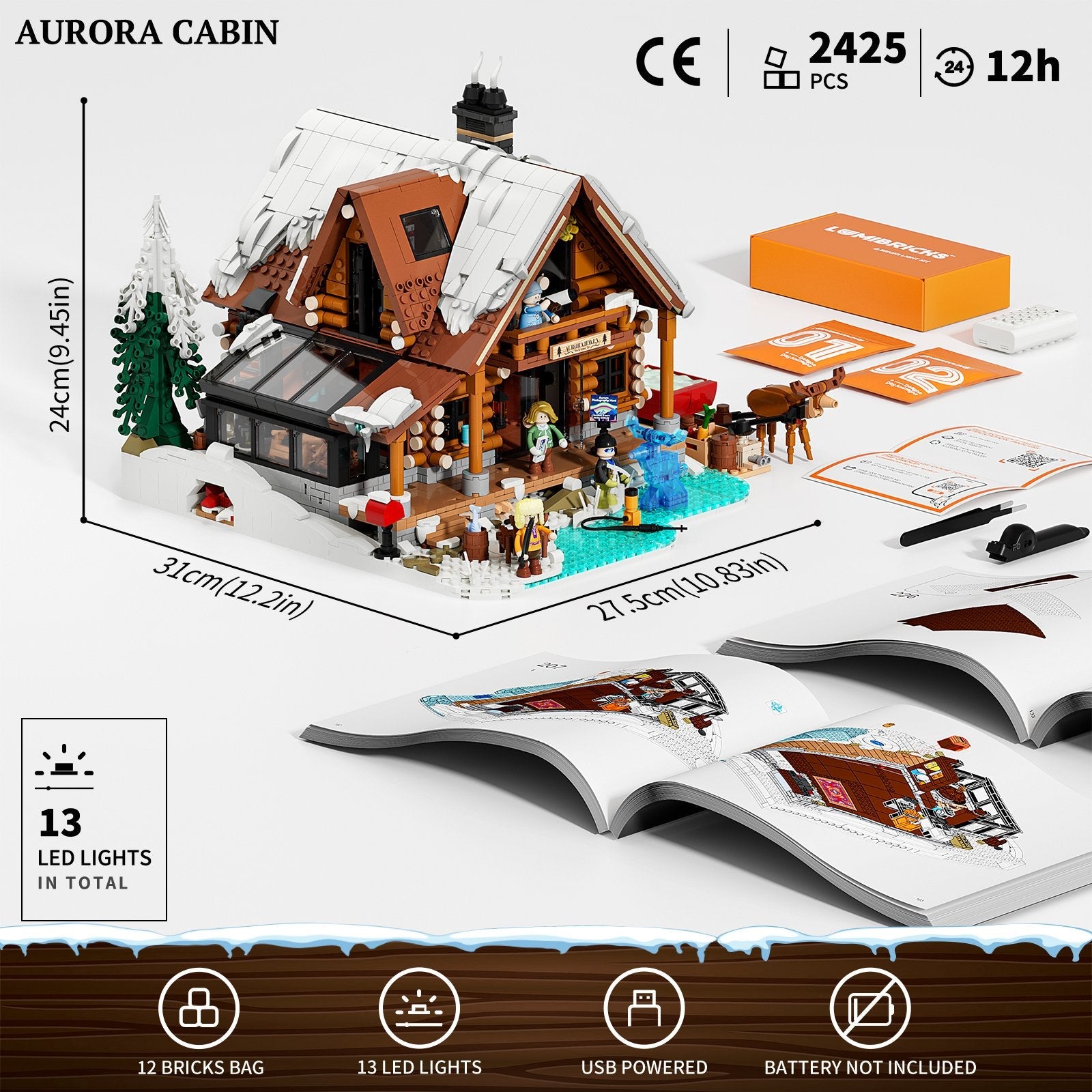 Lumibricks/Funwhole - F9090 - Aurora Cabin - 2425 Pieces