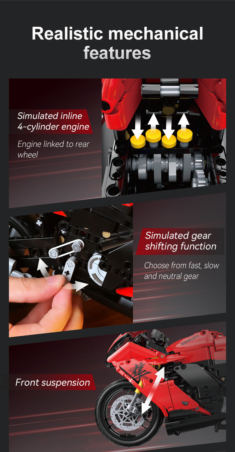 CaDA - C64051 - Suzuki Hayabusa - 1043 Pieces (Group Order Discount Not Applicable)