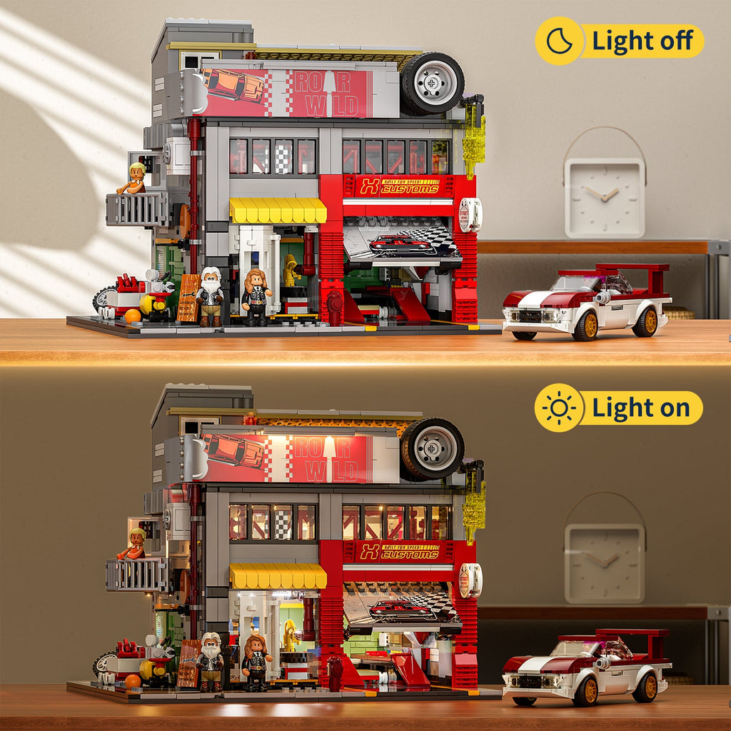 Funwhole/Lumibricks - L9088 - Street Mod Garage - 1935 Pieces