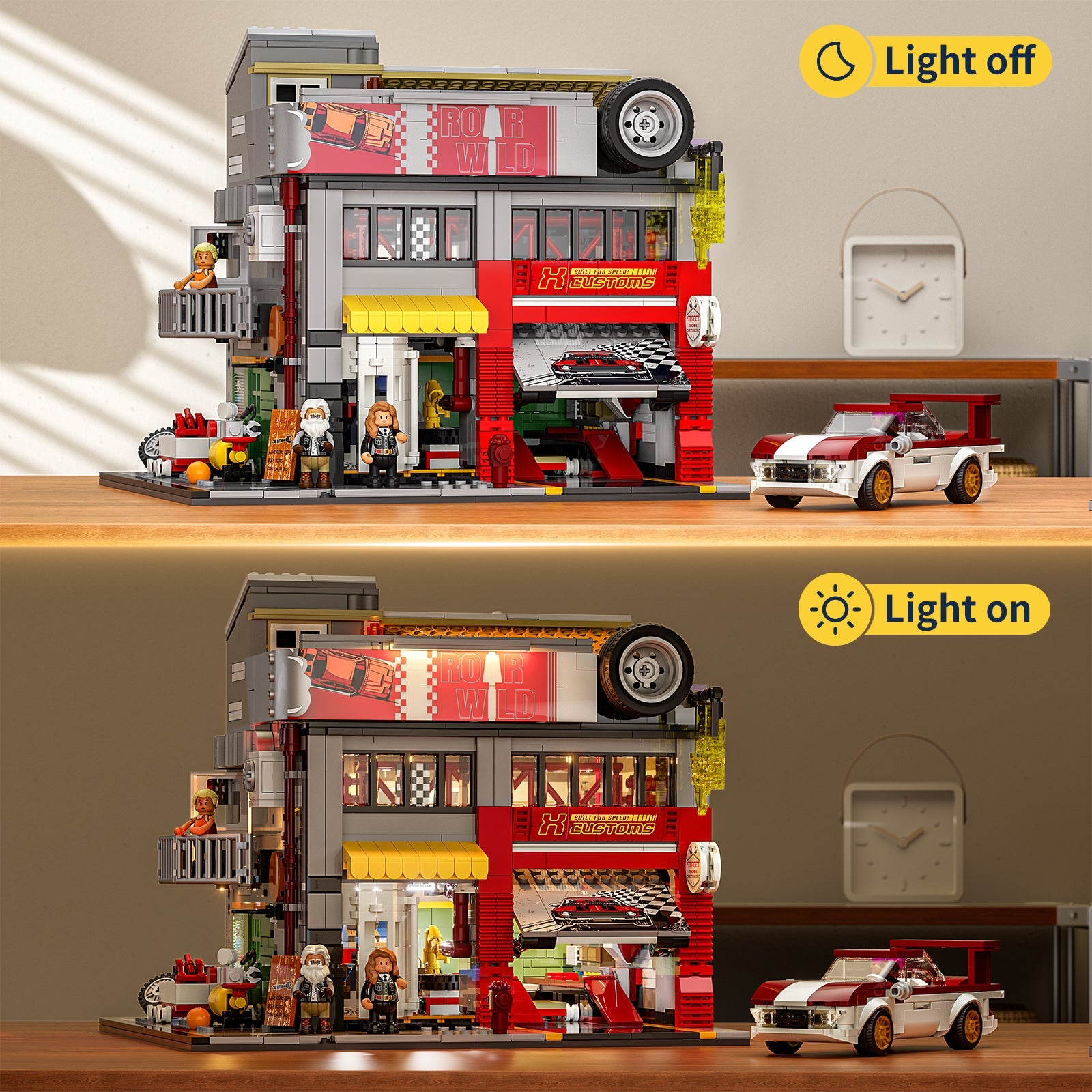 Lumibricks/Funwhole - L9088 - Street Mod Garage - 1935 Pieces