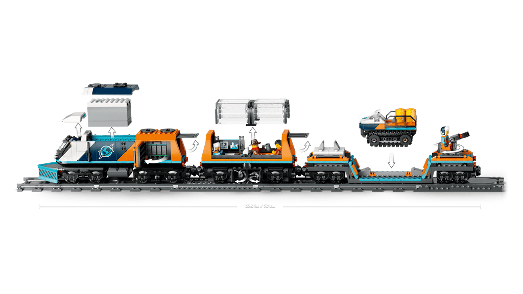 Compatible - City - 60470 - Explorer's Arctic Polar Express Train - 1517 Pieces (Contains Battery)
