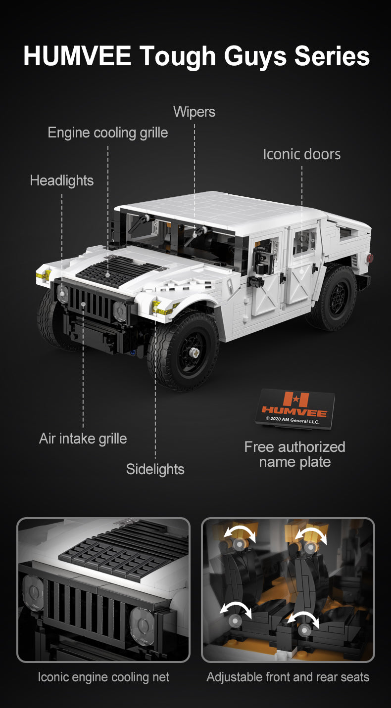CaDA - C61027 - 1:12 Scale - Humvee - 1380 Pieces (Group Order Discount Not Applicable)