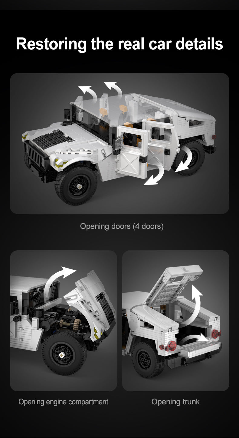 CADA - C61027 - 1:12 Scale - Humvee - 1380 Pieces