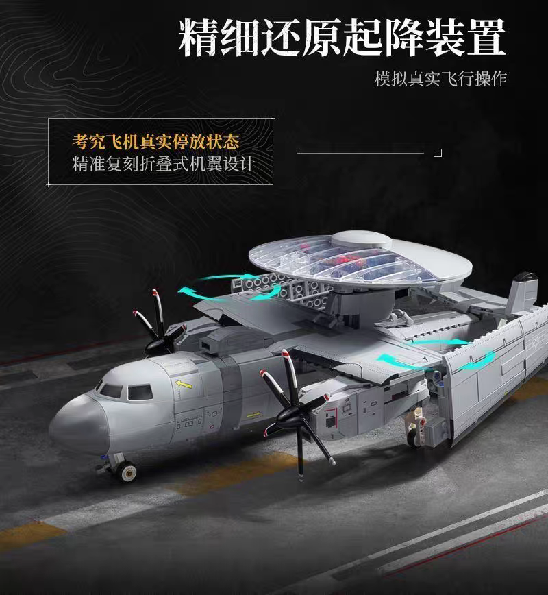 Keeppley - 23039 - J600 - Airborne Early Warning and Control System Aircraft - 1325 Pieces