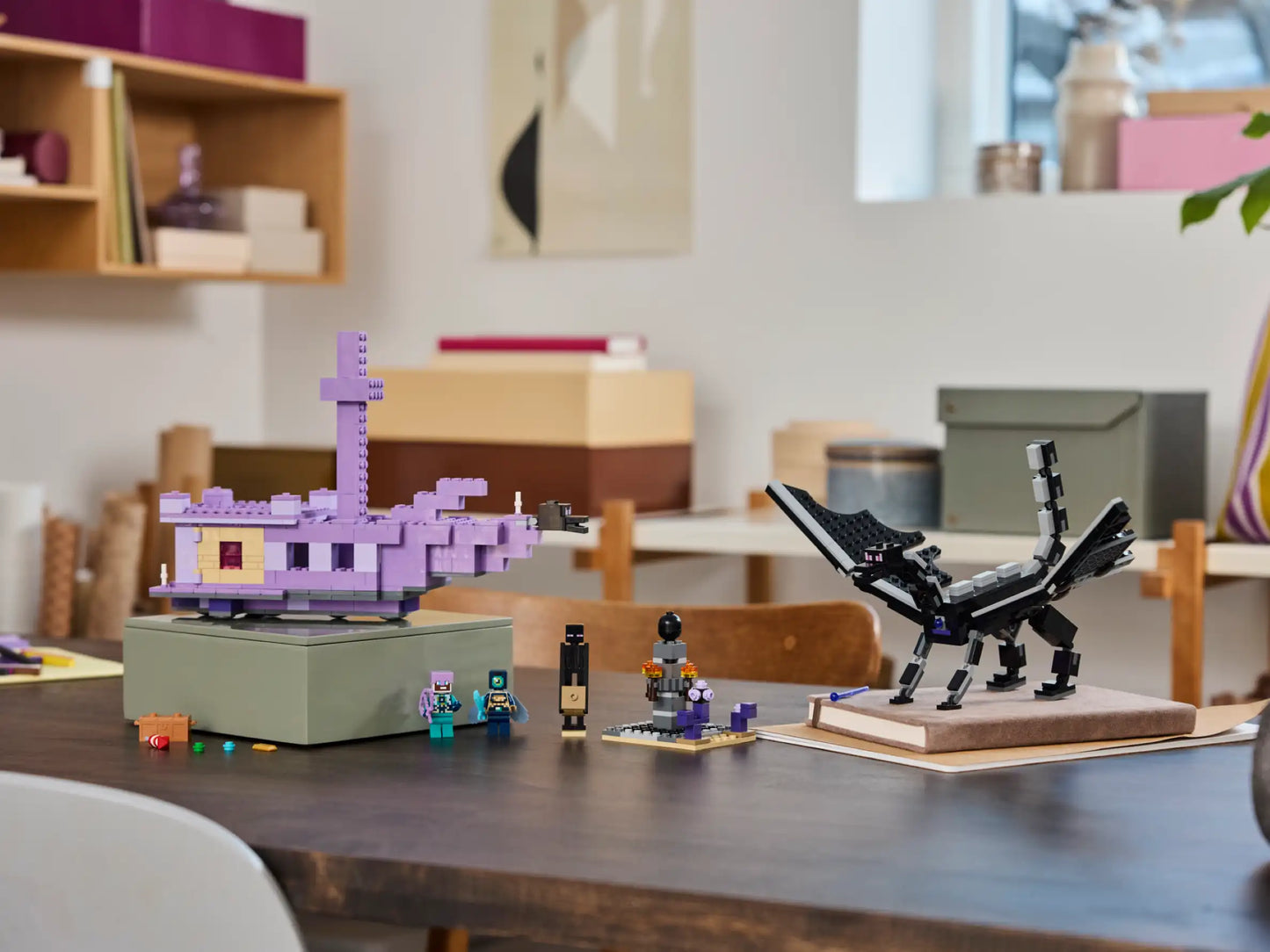 Compatible - 21264 - Minecraft - The Ender Dragon And End Ship - 657 Pieces