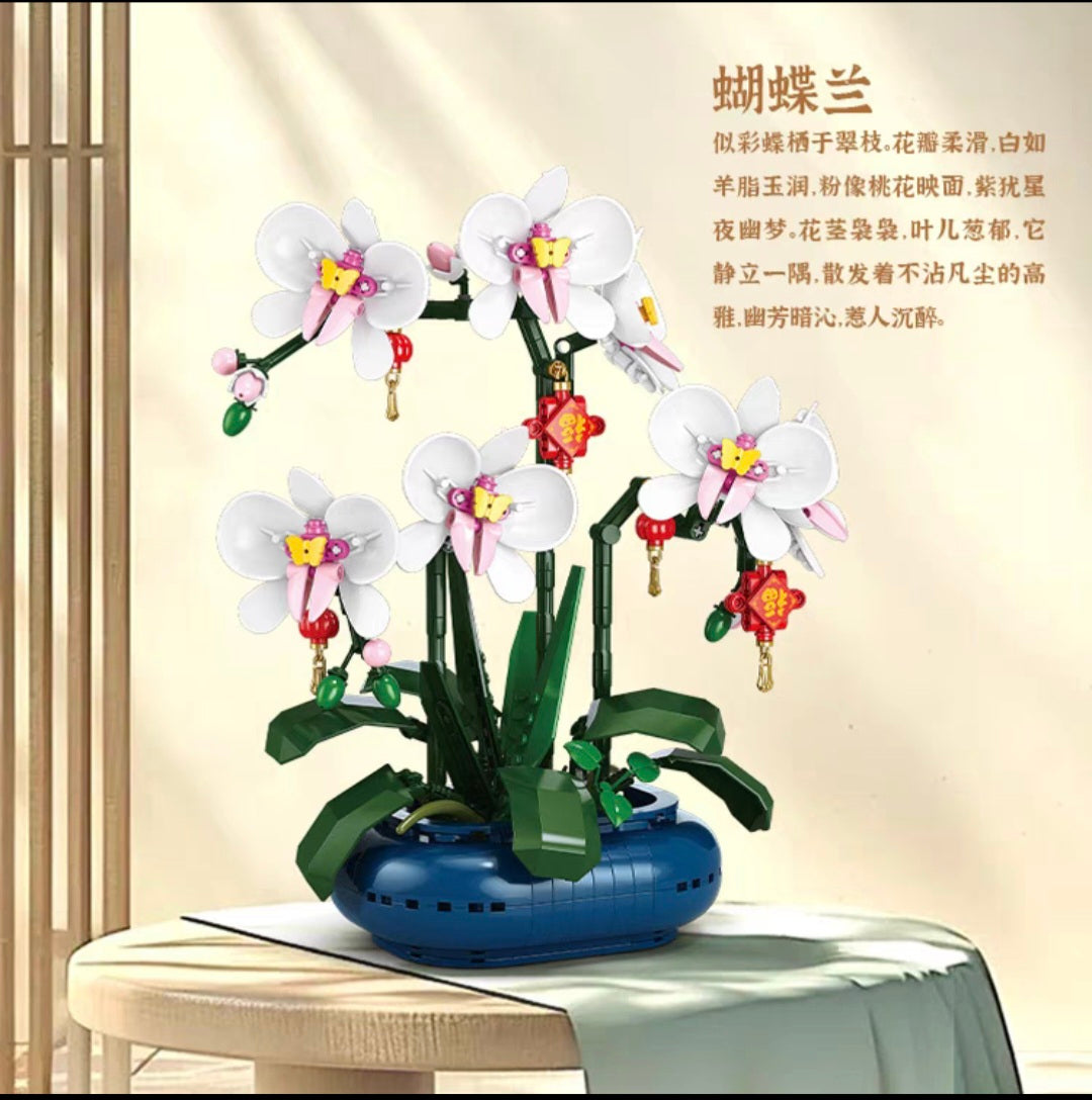 Lele - Orchids - Comes With Buildable Base - 587 Pieces