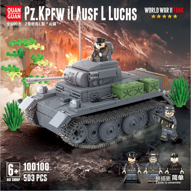 Quan Guan - 100100 - Panzerkampfwagen II Ausf. L Luchs - 503 Pieces