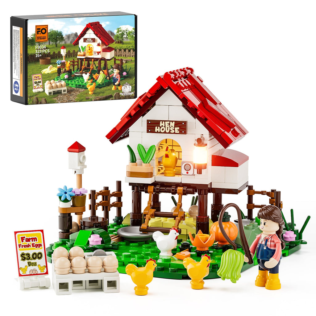 Funwhole/Lumibricks - F9034 - Farm Life - The Hen House - 323 Pieces
