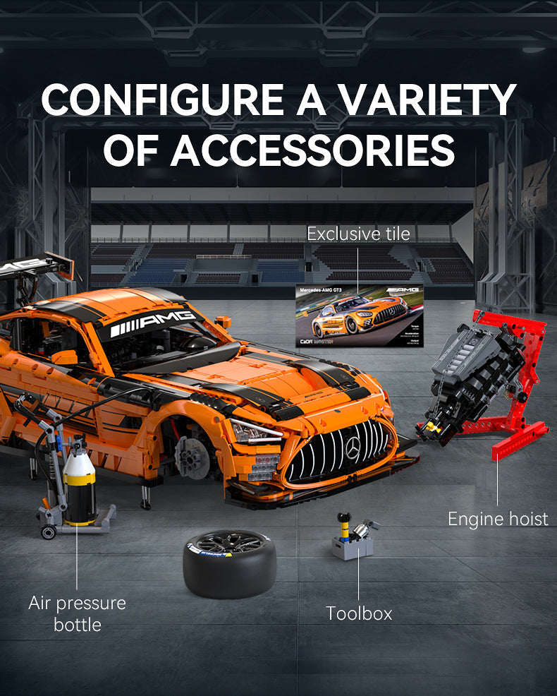 Set de construction CaDA - Mercedes AMG GT3 (5466 pièces) CaDA | King Set de construction CaDA - Mercedes AMG GT3 (5466 pièces) CaDA | King