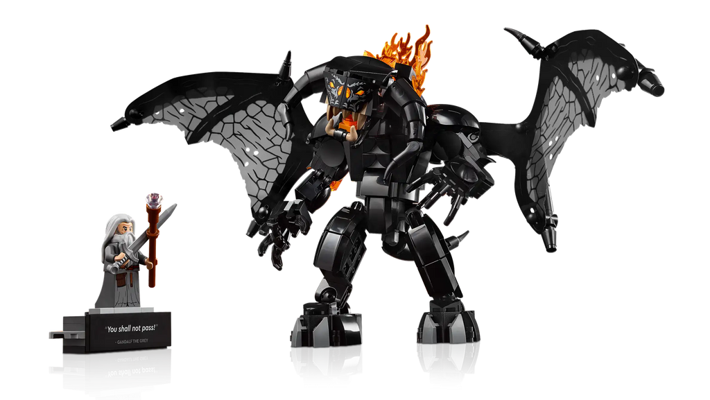 Compatible - Icons - 10367 - The Lord of The Rings - Balrog Book Nook - 1201 Pieces