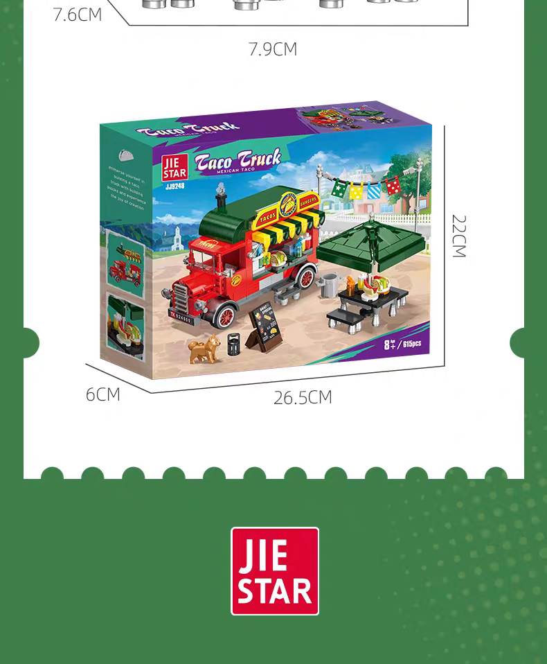 Jiestar - JJ9248 - Taco Truck - 615 Pieces