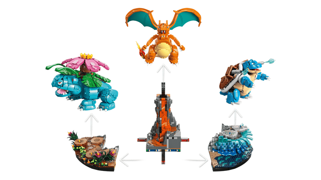 Compatible - 72153 - Pokémon - Venusaur, Charizard and Blastoise - 6838 Pieces (Group Order Discount Not Applicable)