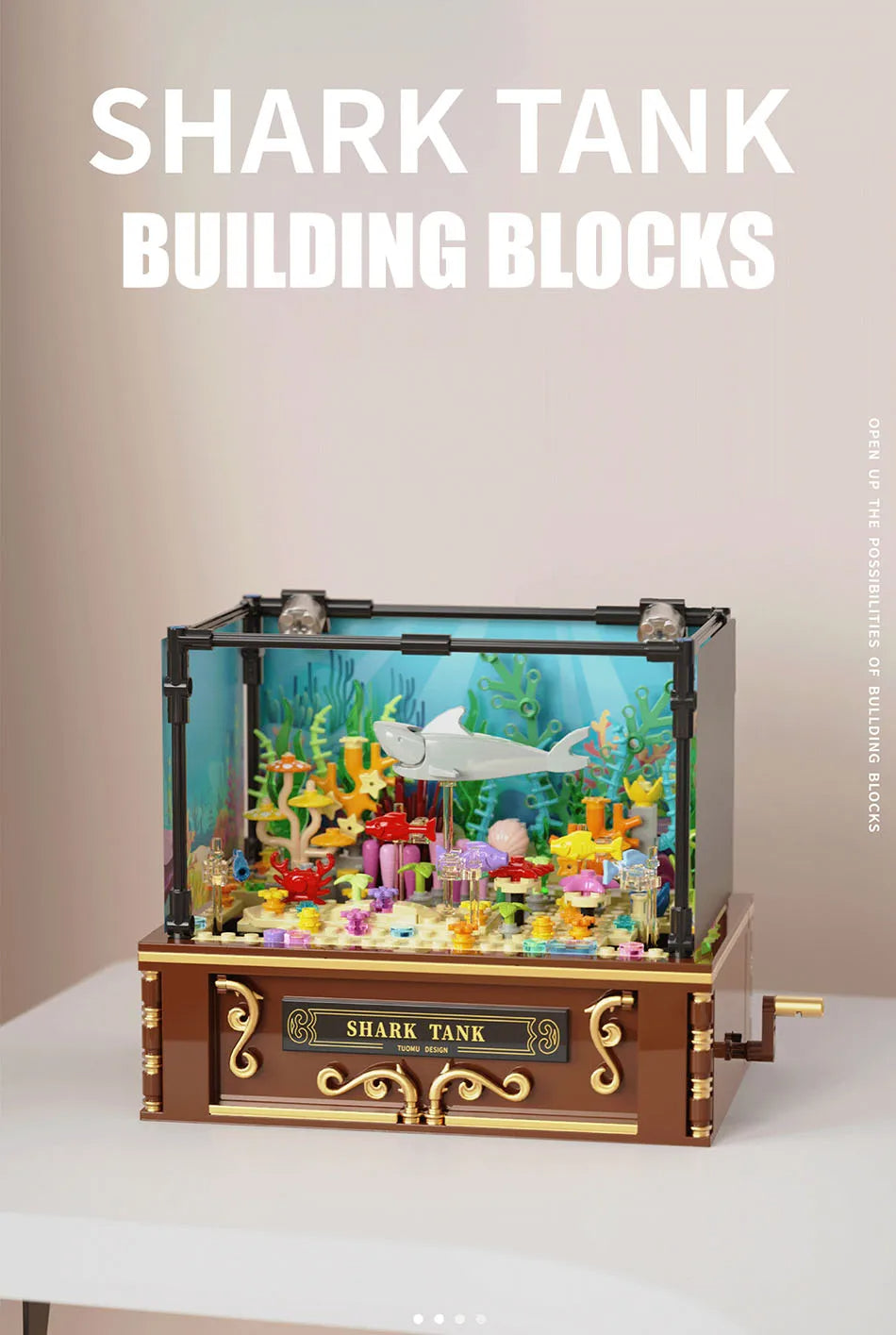Tuomu - T4002 - Deep Sea Shark Tank - 723 Pieces